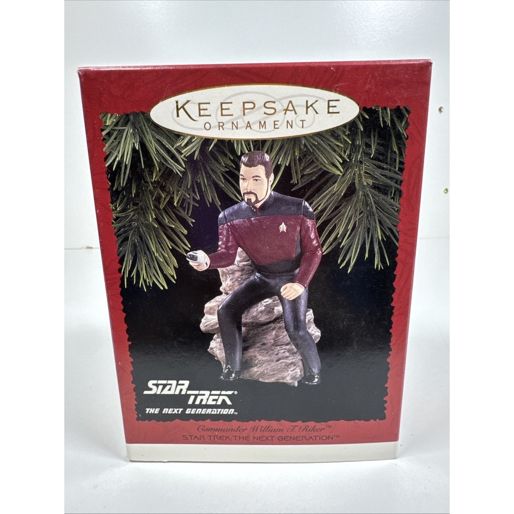 Hallmark Keepsake Ornament Star Trek Commander William T. Riker New In Box 1996